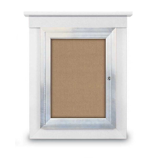 Sliding Glass Enclosed Letterboard, 72"x3, UV9007ACS-BLACK-GREEN